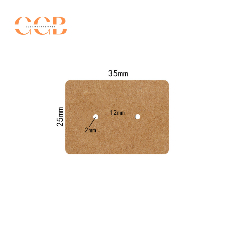 100pcs wholesale 3.5x2.5cm earring display cards with two holes for stud hoop jewelry black white paper cards small jewelry packaging