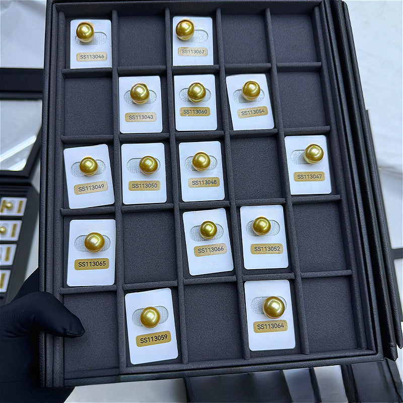 5A 11–18mm Deep Golden South Sea Pearl, Undrilled Philippine Bead