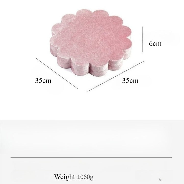 Pink Ring Display Tray, Scalloped Jewelry Organizer, Velvet Ring Holder, Cute Jewelry Display, Gift for Her