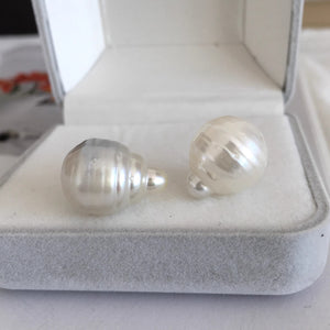 3A 9-14mm White South Sea Baroque Pearl, Droplet Loose Pearl with Good Luster, Undrilled Half Drilled 1mm or Fully Drilled 0.7mm