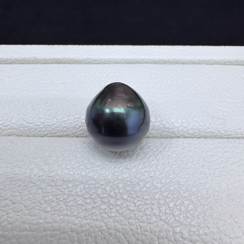 3A Multicolor Tahitian Baroque Drop Pearl Undrilled, Peacock Green Iridescent Rippled Nacre Pearl for DIY Ring Necklace Earrings