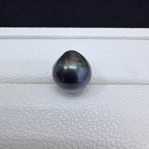 3A Multicolor Tahitian Baroque Drop Pearl Undrilled, Peacock Green Iridescent Rippled Nacre Pearl for DIY Ring Necklace Earrings