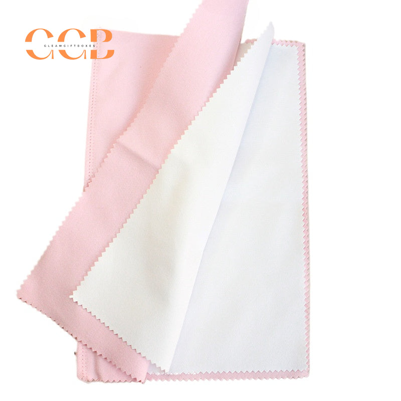 25x15cm large silver polishing cloth multi layer suede jewelry cleaning cloth with stitched edges, custom logo silver cloth for gold silver care