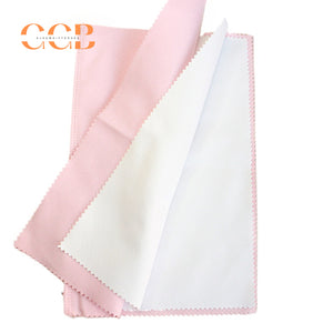 25x15cm large silver polishing cloth multi layer suede jewelry cleaning cloth with stitched edges, custom logo silver cloth for gold silver care