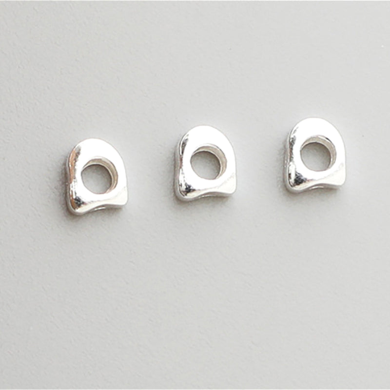 10pcs S925 Sterling Silver Irregular Spacer Beads for DIY Jewelry Making