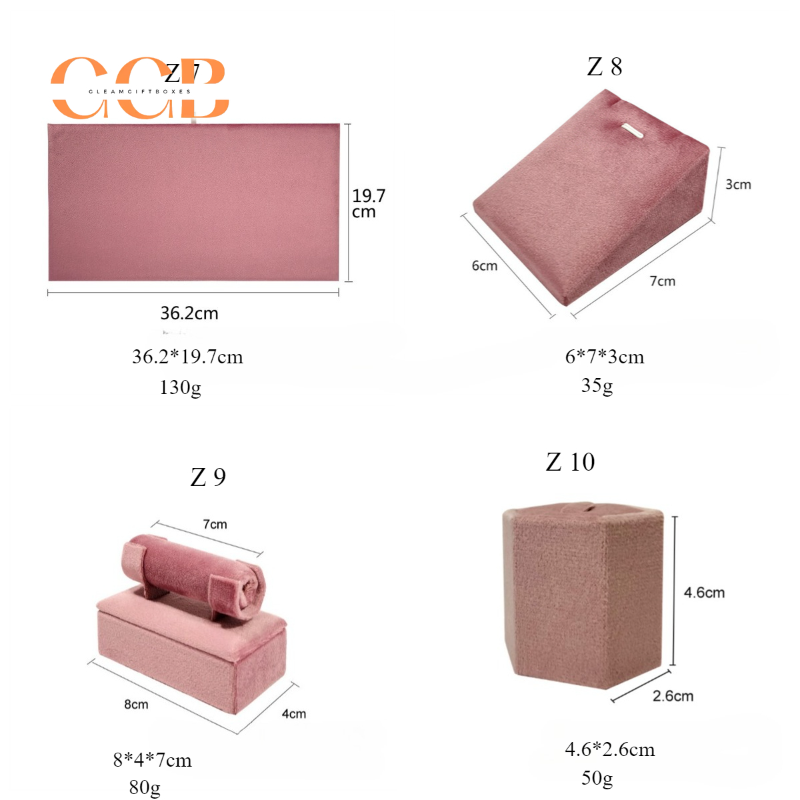 Luxury Pink Jewelry Display Stand Set, Neck Model for Pendants, Ring Display Holder, Velvet Earring Display, Gift for Jewelry Maker, Photo Background