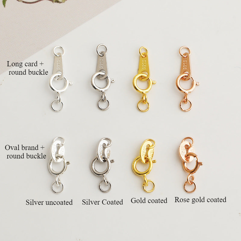 10pcs S925 Silver Gold Plated Spring Clasps