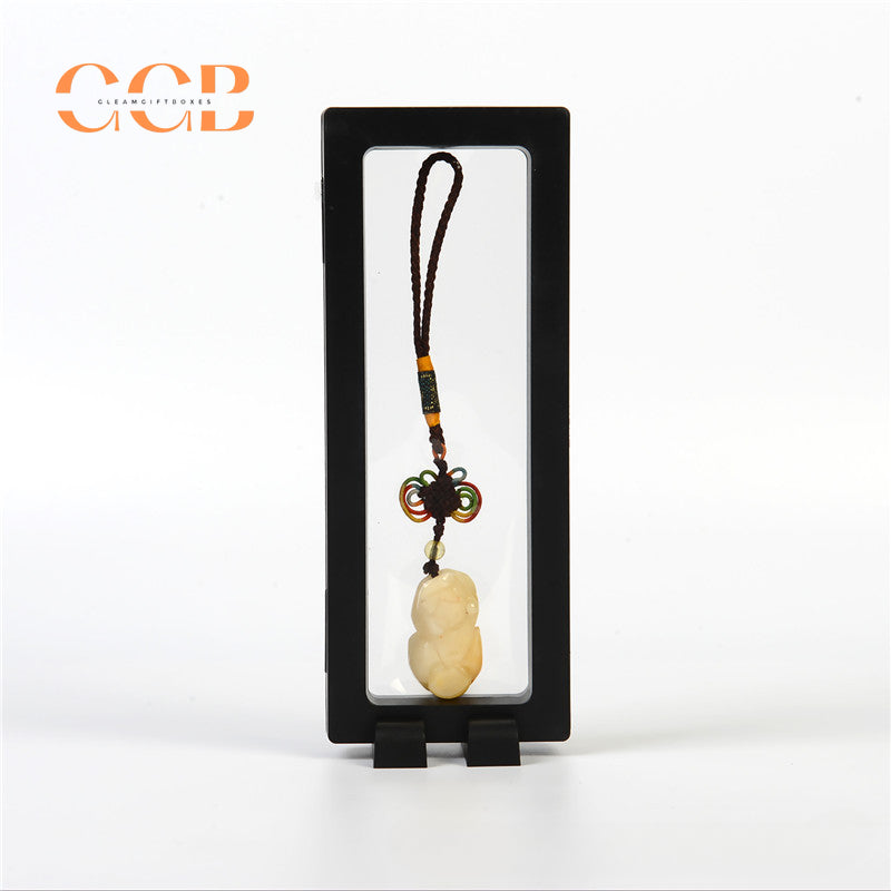 10pcs long clear PE film floating display box transparent plastic packaging case for watch bracelet pen jewelry retail showcase storage