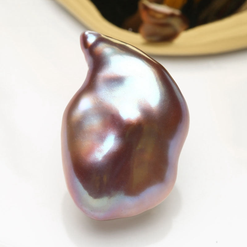 4A 14–17mm Purple Baroque Freshwater Pearl, Undrilled Loose Bead