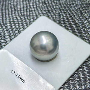 5A 9-14mm Light Platinum Grey Tahitian Pearl, Natural Round Saltwater Pearl High Luster Loose Pearl