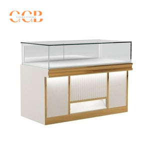 Luxury Glass Jewelry Display Cabinet, Floor Standing Storage with Drawers, Showcase for Jewelry Stores