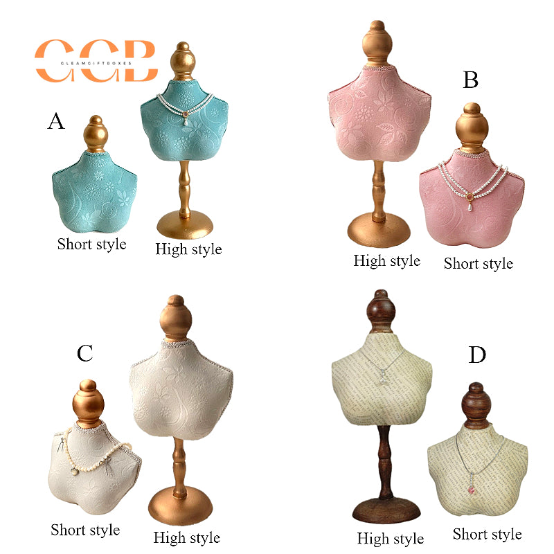 Retro Necklace Display Stand for Jewelry Mannequin Holder