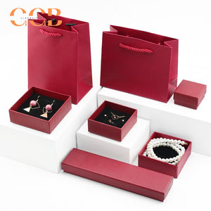 10pcs jewelry gift box and bag set, multi color packaging for rings earrings bracelets, customizable jewelry boxes without logo