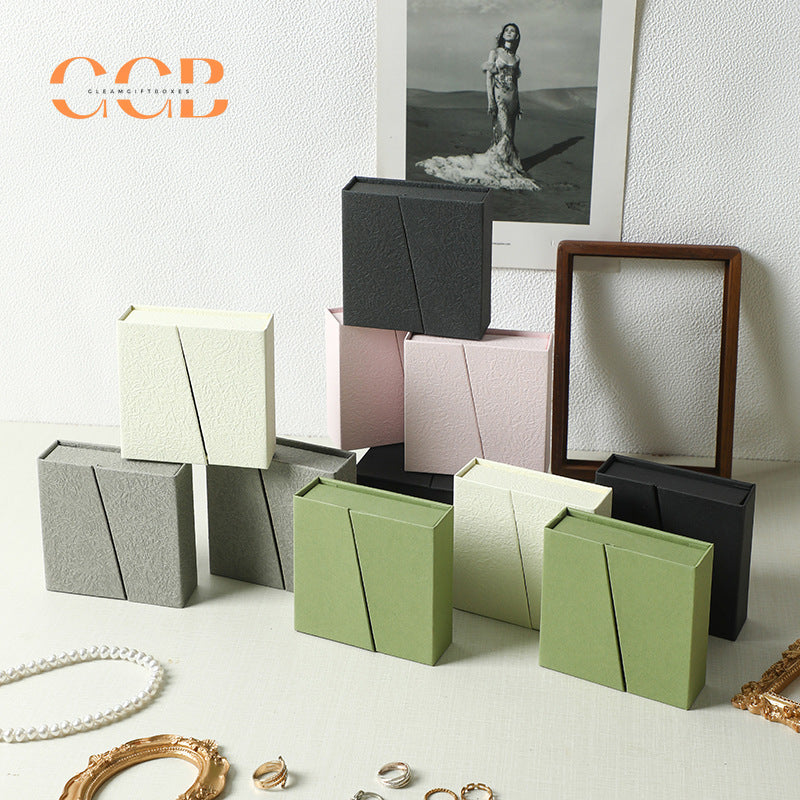 10pcs Dual-Open Jewelry Gift Box Set | PE Film Anti-Tarnish Packaging for Rings, Crystal Bracelets, Necklaces & Brooches