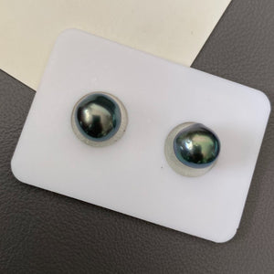 3A 2-12mm Tahitian Keshi Pearl, Black Peacock Green Loose Pearl Bead, Natural Round or Oval Shape, Undrilled Half Drilled 1mm or Fully 0.7mm