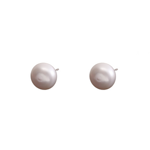4A Round White Freshwater Pearls 5–10mm 925 Sterling Silver Earring Studs, High Luster 4A Quality Natural Pearl Stud Earrings, Jewelry
