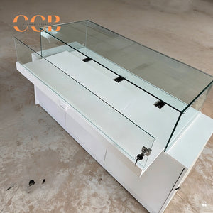 Glass Jewellery Display Cabinet with LED Light Option, Collectibles Display Case, Curio Display Cabinet, Lockable Showcase, Retail Display