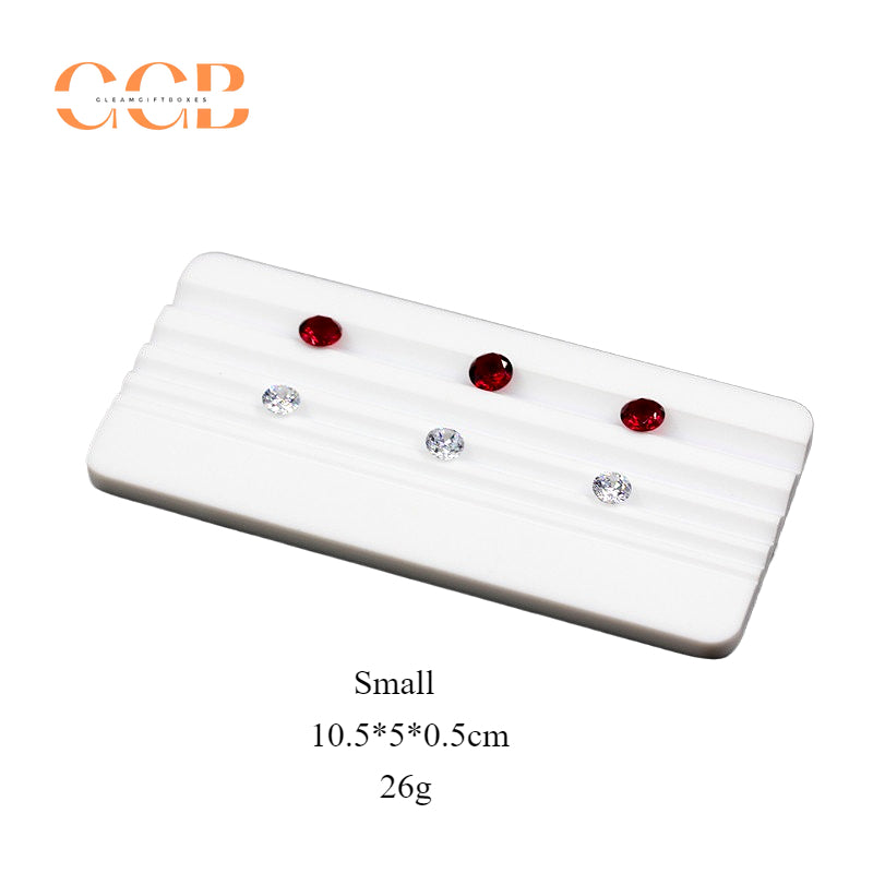 Loose gemstone and diamond grading tray with V groove slots
