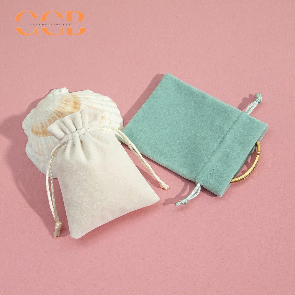 20pcs velvet jewelry pouch set, soft drawstring bags for rings earrings bracelets necklaces, luxury velvet jewelry packaging bags