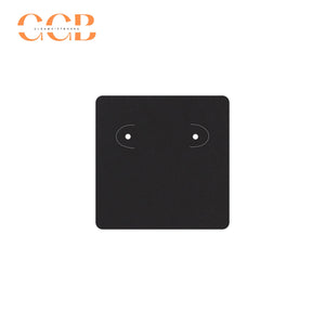 100pcs wholesale 5x5cm earring display cards with two holes for stud hoop jewelry black white paper cards small jewelry packaging