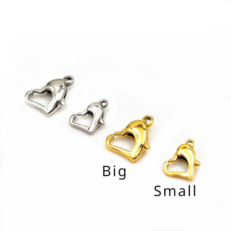 11mm,14mm STAINLESS STEEL love heart lobster clasp