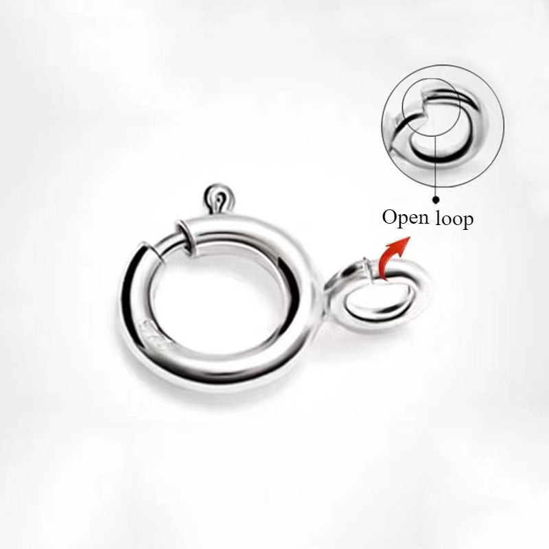 10pcs 5-8mm S925 Sterling Silver Open Spring Buckle