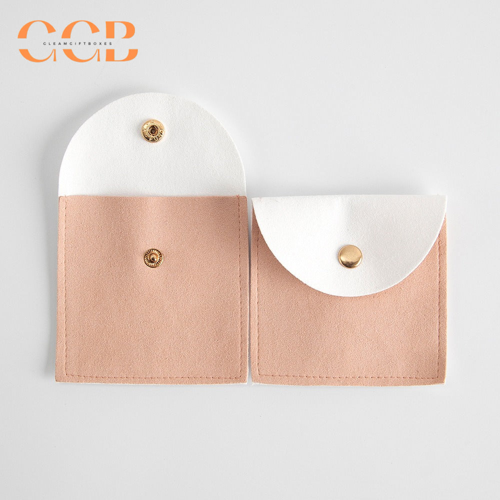 20pcs 8x8cm multi color jewelry pouch, soft suede travel pouch for rings earrings necklaces, customizable jewelry packaging bags