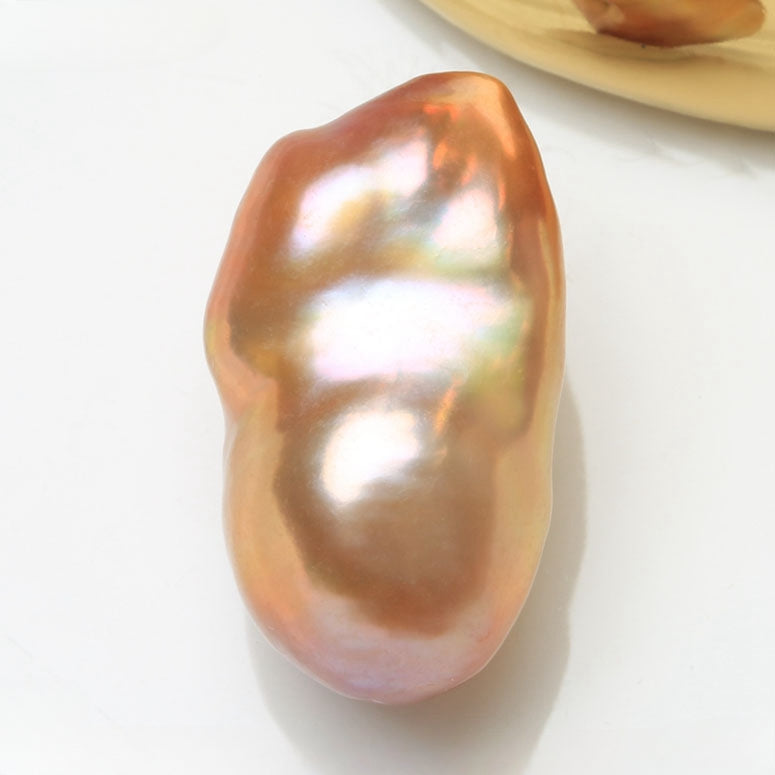 4A 11–12mm Avocado Baroque Freshwater Pearl, Iridescent Loose Bead