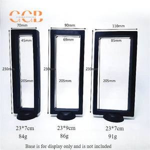 10pcs long clear PE film floating display box transparent plastic packaging case for watch bracelet pen jewelry retail showcase storage