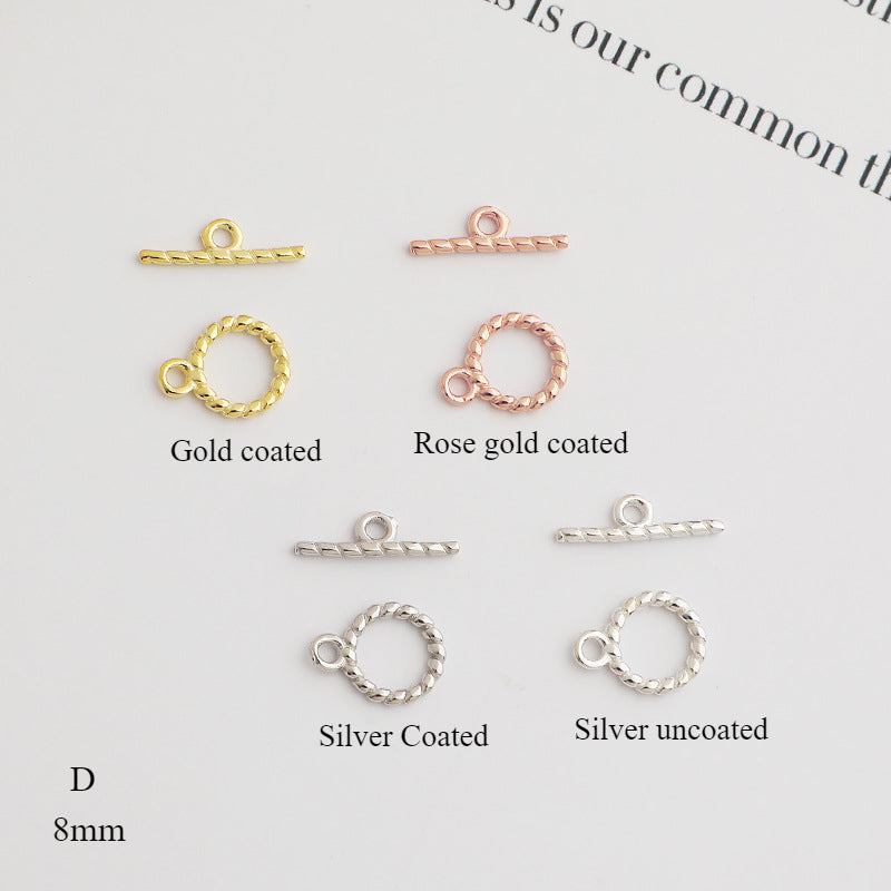 S925 Sterling Silver Flower OT Clasp