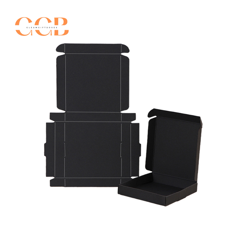 50pcs kraft paper black shipping style jewelry packaging box white necklace earring paper box bulk wholesale gift display storage