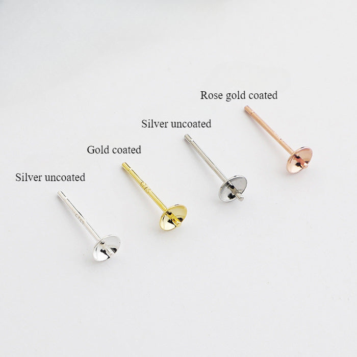 10pcs 3-8mm S925 Sterling Silver Earring Backs