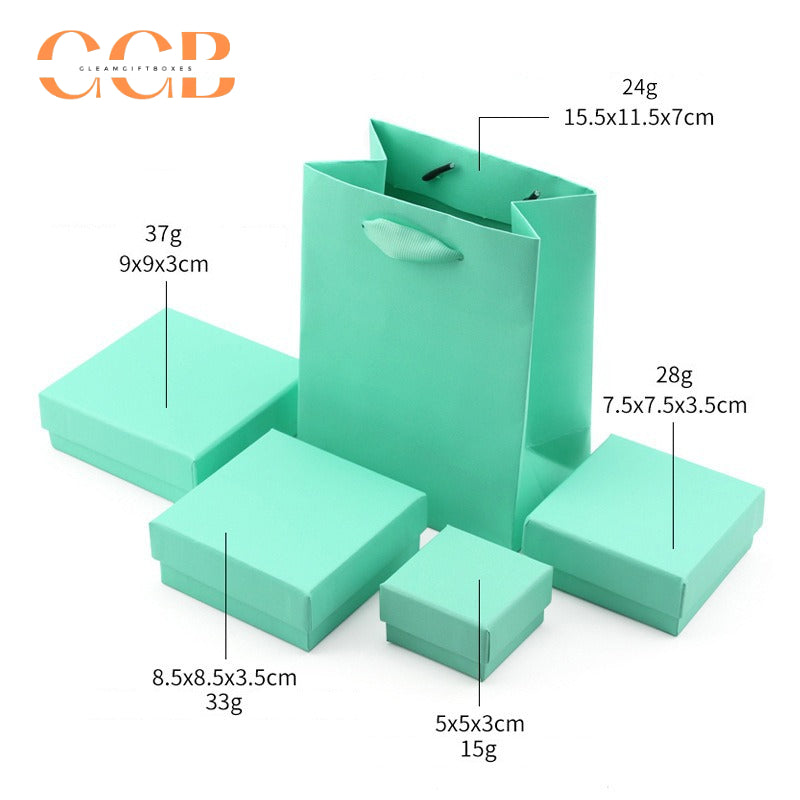 10pcs jewelry gift box and bag set, multi color packaging for rings earrings bracelets, customizable jewelry boxes without logo