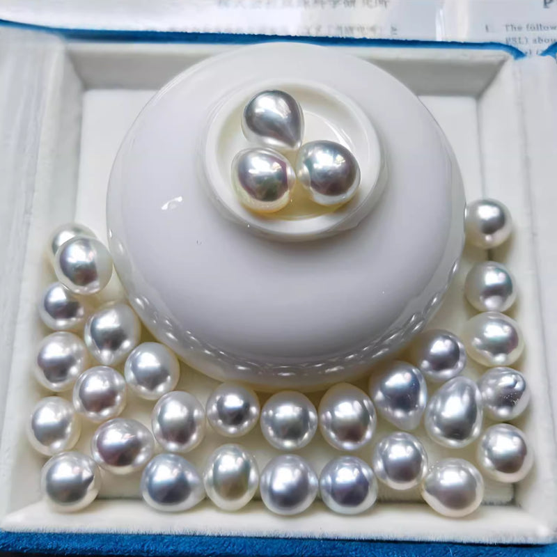 5A 8–13mm Australian White South Sea Pearl Drop Loose Bead