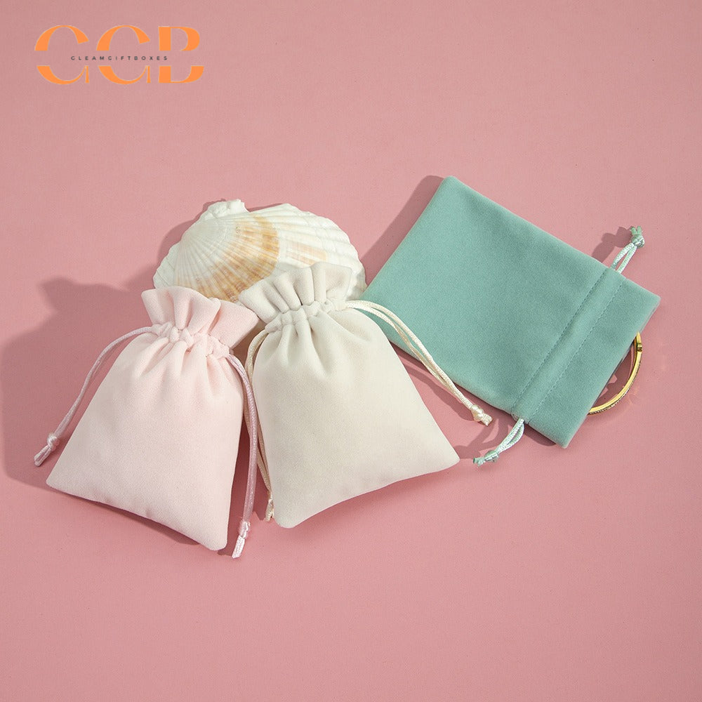 20pcs velvet jewelry pouch set, soft drawstring bags for rings earrings bracelets necklaces, luxury velvet jewelry packaging bags