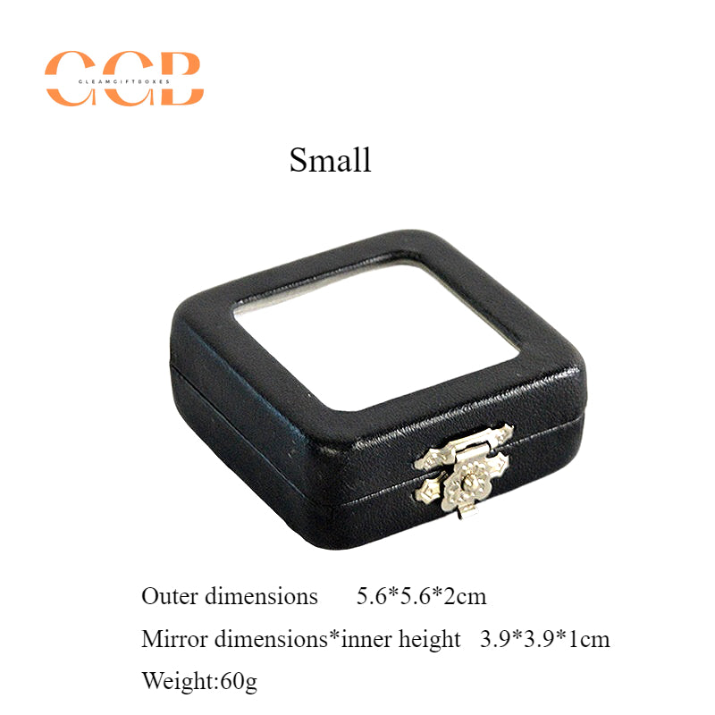 10 pcs Luxury PU jewelry metal box