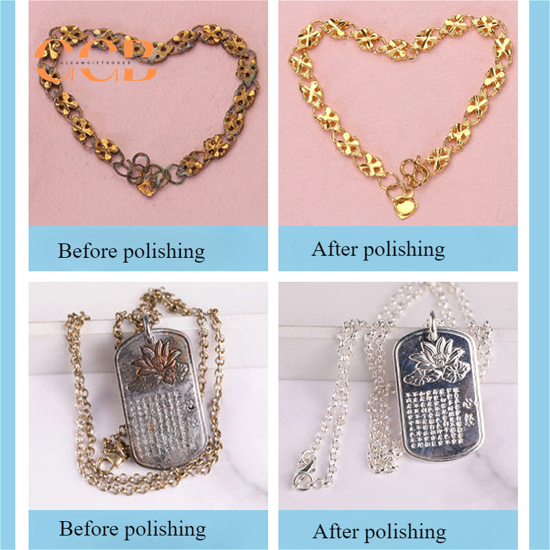 100 pcs 2x5.5cm double sided silver polishing stick mini size jewelry buffing tool, logo printable polishing bar for gold silver jewelry care bulk