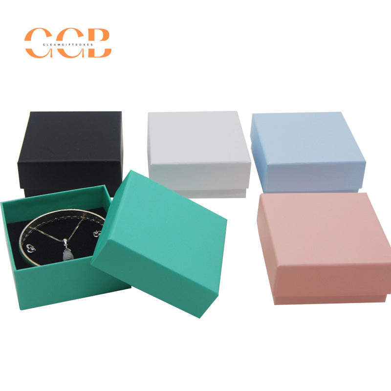 10pc Square Matte Jewelry Box 7.5×7.5×3.5 cm (2.9"x2.9"x1.3") | Custom Logo Necklace Bracelet Packaging