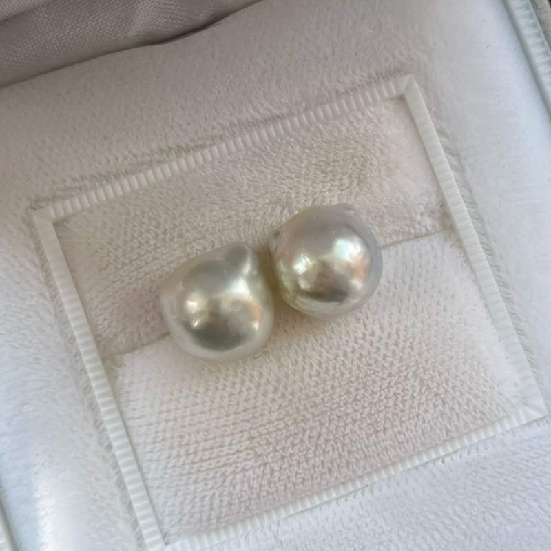 4A 9-15mm Australian White South Sea Baroque Pearl, Round Loose Pearl with Strong Luster and Minimal Blemish, Single Bead for Jewelry