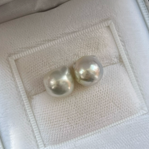 4A 9-15mm Australian White South Sea Baroque Pearl, Round Loose Pearl with Strong Luster and Minimal Blemish, Single Bead for Jewelry