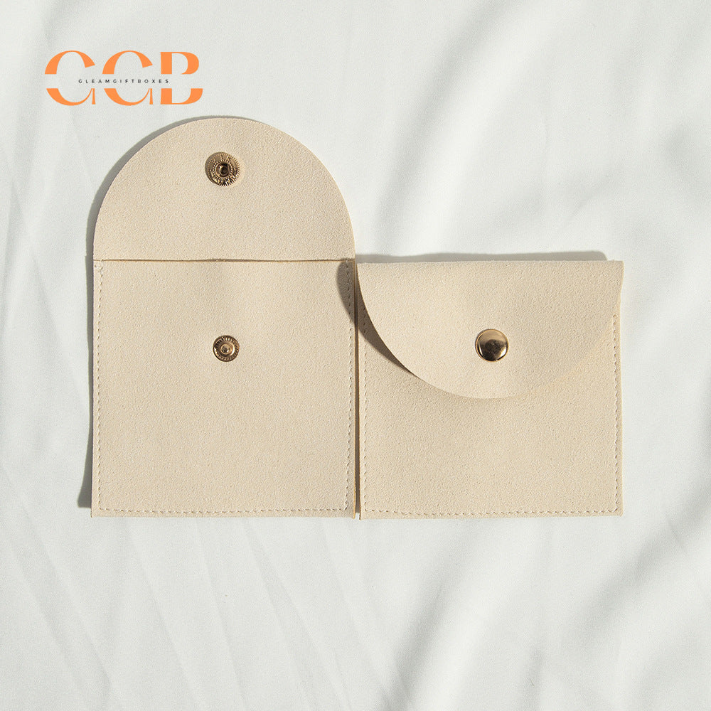 20pcs 9 color jewelry pouch set, 8x8cm suede snap button pouch for rings earrings necklaces, multi color jewelry packaging bags