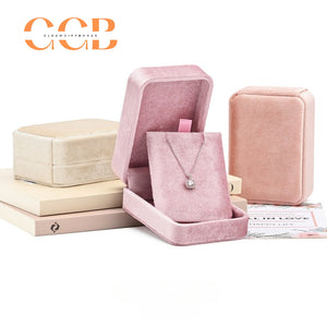 Vintage Velvet Necklace Box Luxury Jewelry Gift Box Retro Rounded Square Jewelry Storage Box Elegant Necklace Packaging