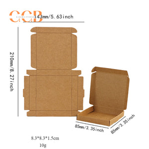 50pcs kraft paper black shipping style jewelry packaging box white necklace earring paper box bulk wholesale gift display storage