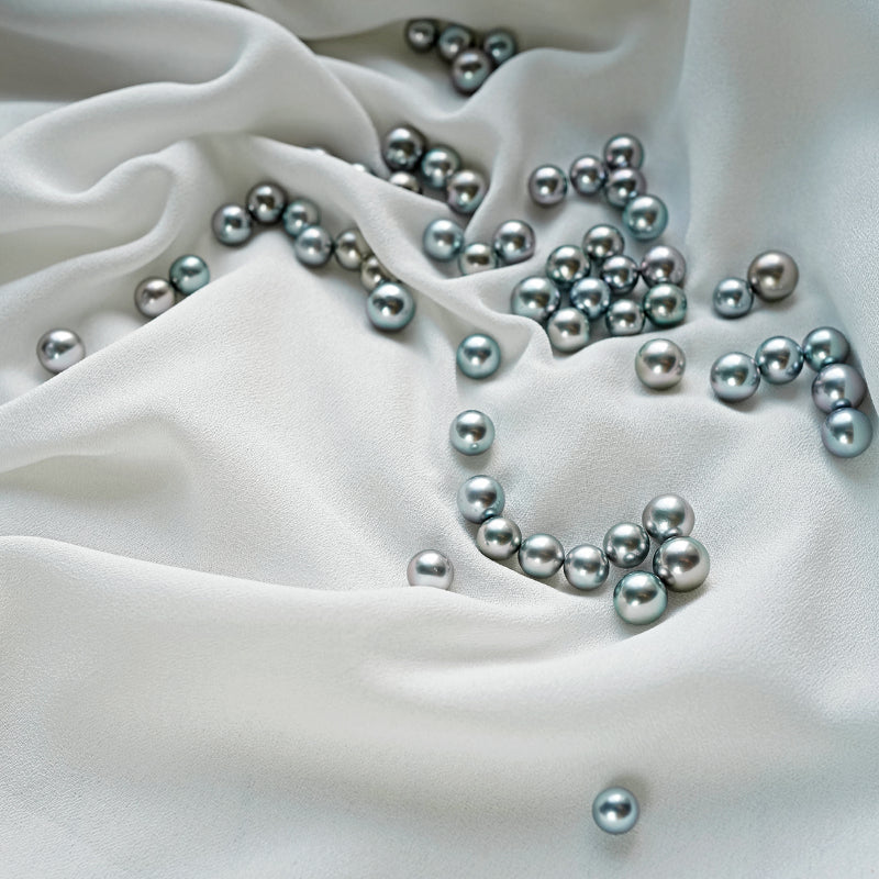 5A 8–14mm Natural Platinum Grey Tahitian Pearl, High Luster Round Undrilled Sea Pearl Bead, Elegant Affordable Loose Pearl for Jewelry