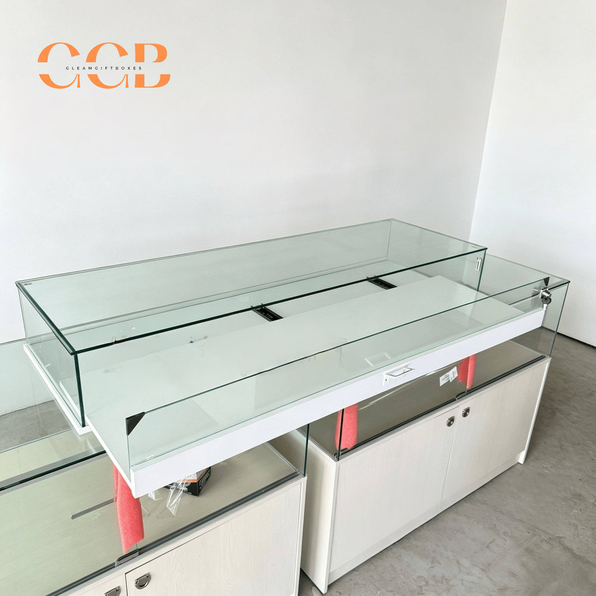 Glass Jewellery Display Cabinet with LED Light Option, Collectibles Display Case, Curio Display Cabinet, Lockable Showcase, Retail Display