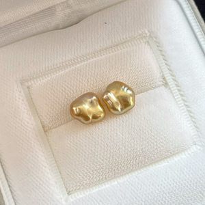 4A 4-12mm Golden South Sea Keshi Pearl, Natural Saltwater Loose Pearl with Strong Luster, Undrilled Half Drilled 1mm or Fully Drilled 0.7mm