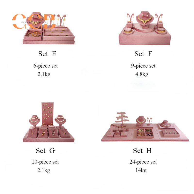 Luxury Pink Jewelry Display Stand Set, Neck Model for Pendants, Ring Display Holder, Velvet Earring Display, Gift for Jewelry Maker, Photo Background