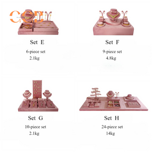 Luxury Pink Jewelry Display Stand Set, Neck Model for Pendants, Ring Display Holder, Velvet Earring Display, Gift for Jewelry Maker, Photo Background