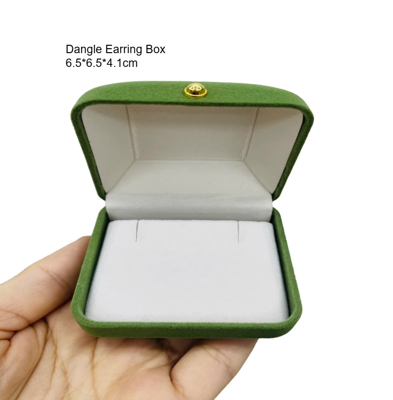 Grass Green Velvet Jewelry Box Set