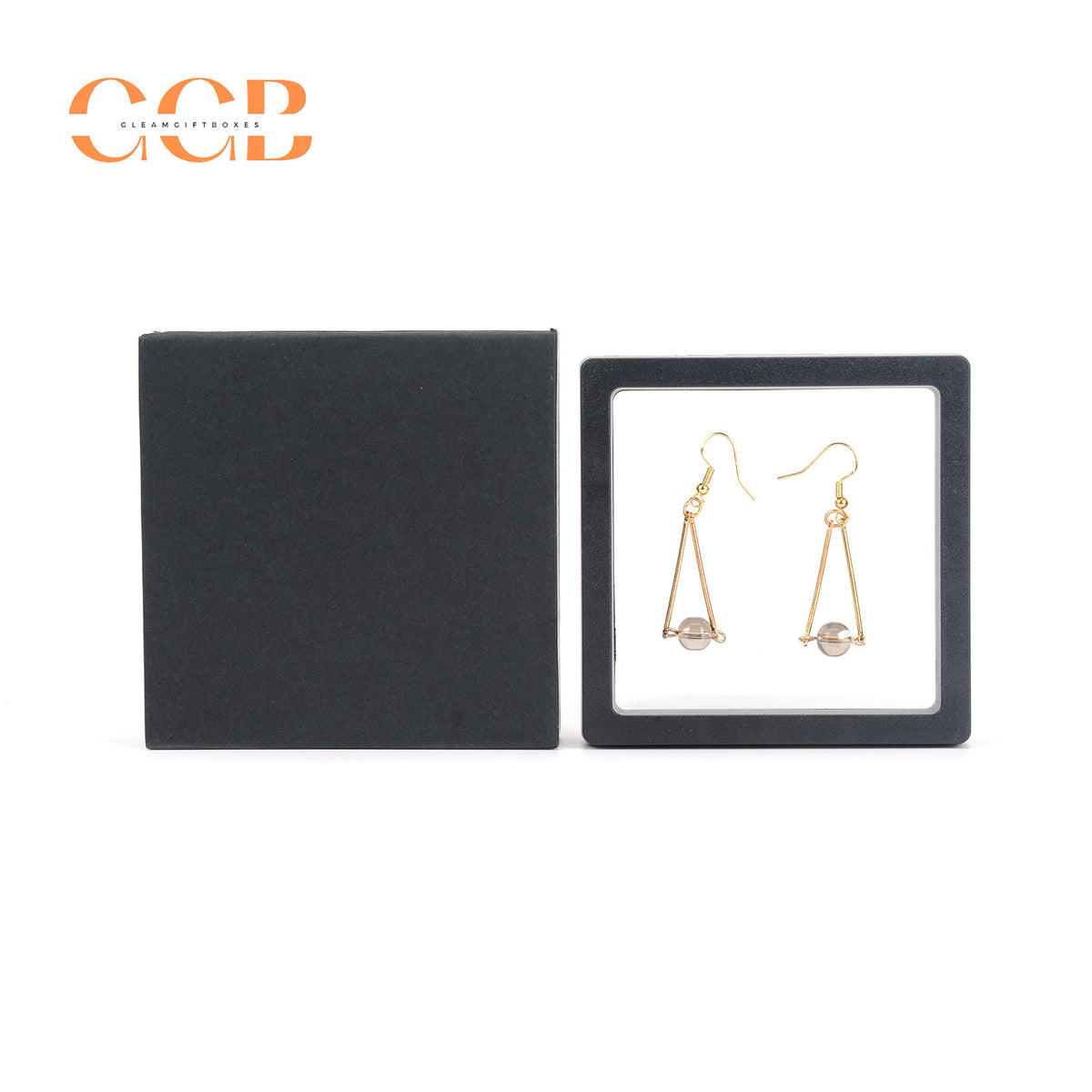 10pcs clear film floating display box dustproof jewelry organizer creative plastic gift packaging case for necklace ring earring bracelet